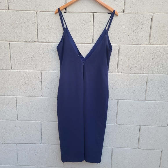 NBD | Shine On Double Strap Slit Dress in Navy NEW Size Large - Picture 8 of 12